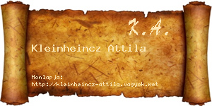 Kleinheincz Attila névjegykártya
